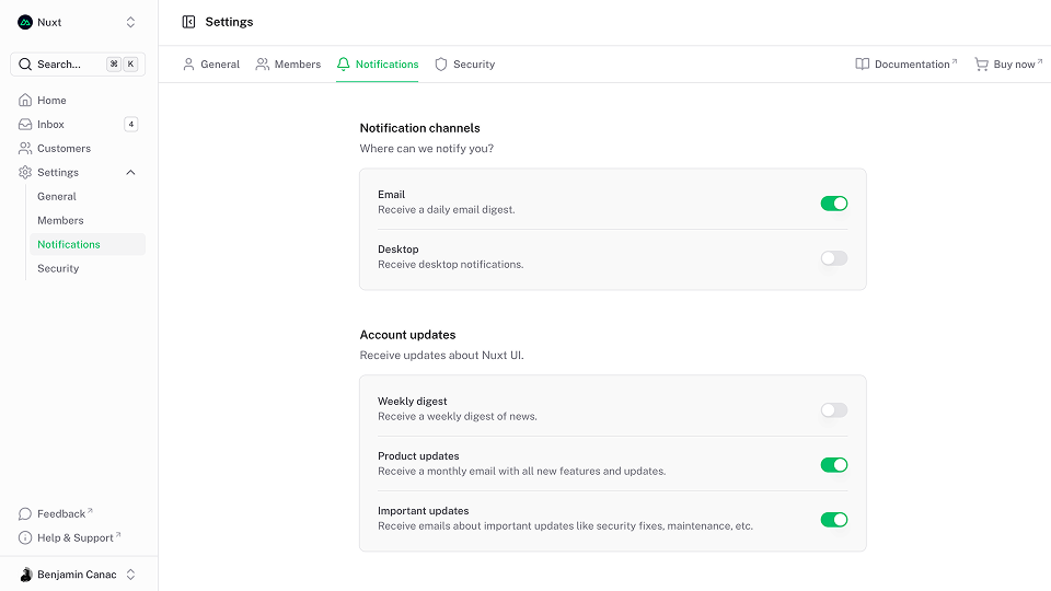 Nitro UI Screenshot 1